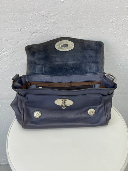 OJ ARCHIVE — MULBERRY GREY MINI ALEXA BAG IN SLATE BLUE