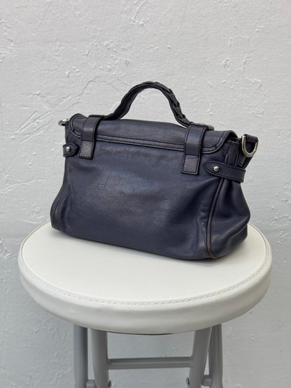 OJ ARCHIVE — MULBERRY GREY MINI ALEXA BAG IN SLATE BLUE