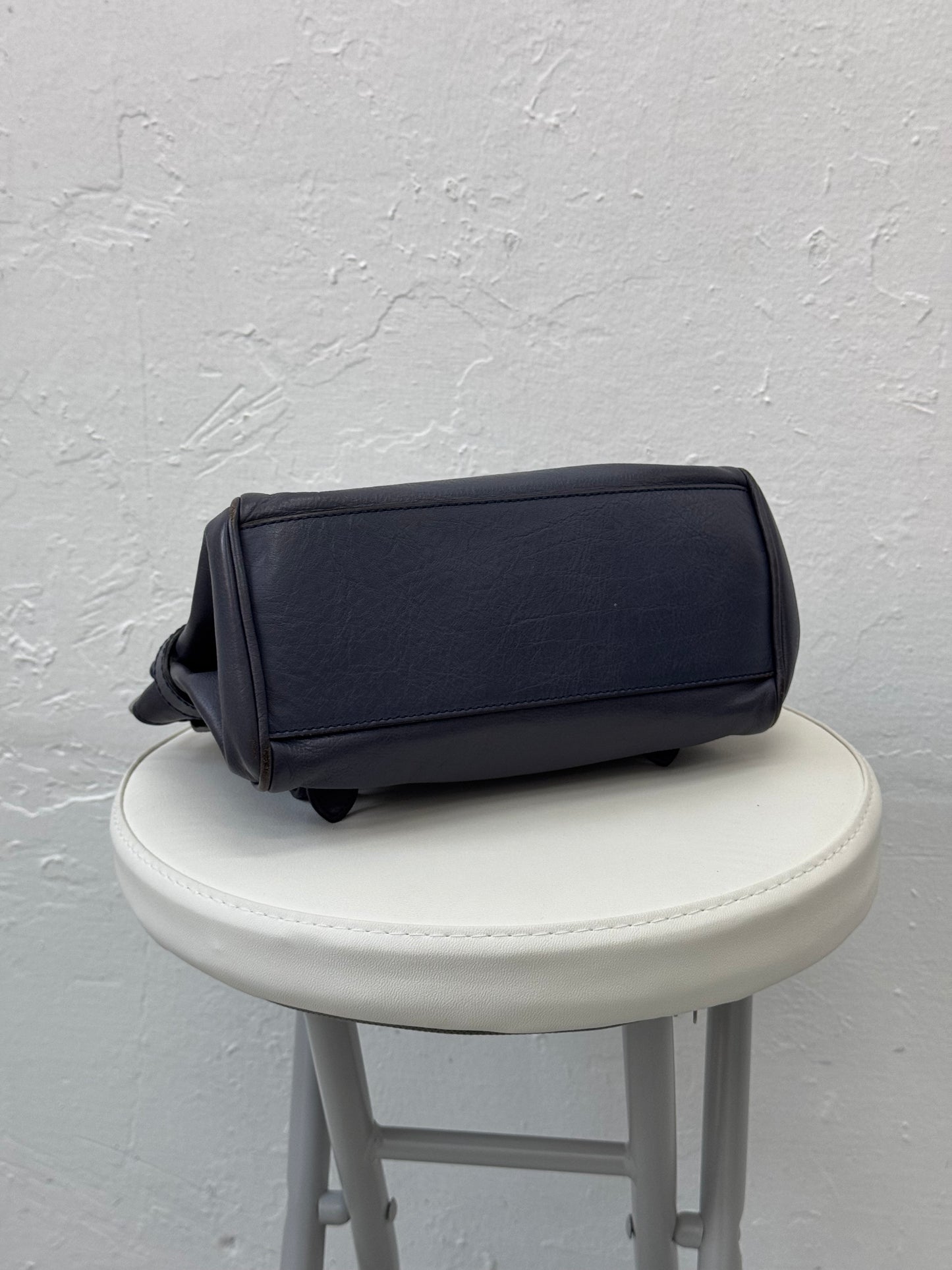 OJ ARCHIVE — MULBERRY GREY MINI ALEXA BAG IN SLATE BLUE