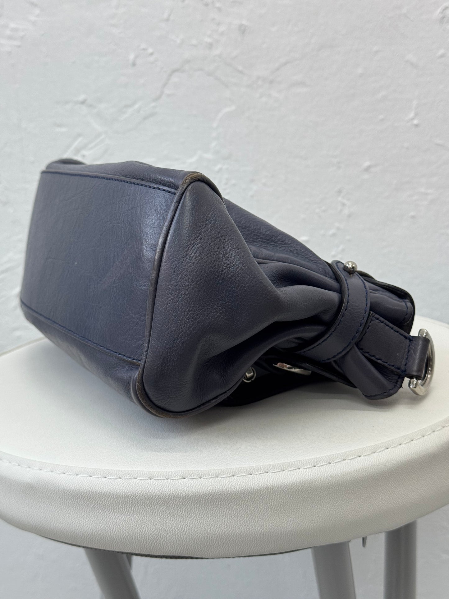 OJ ARCHIVE — MULBERRY GREY MINI ALEXA BAG IN SLATE BLUE