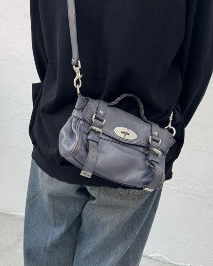 OJ ARCHIVE — MULBERRY GREY MINI ALEXA BAG IN SLATE BLUE
