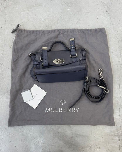 OJ ARCHIVE — MULBERRY GREY MINI ALEXA BAG IN SLATE BLUE