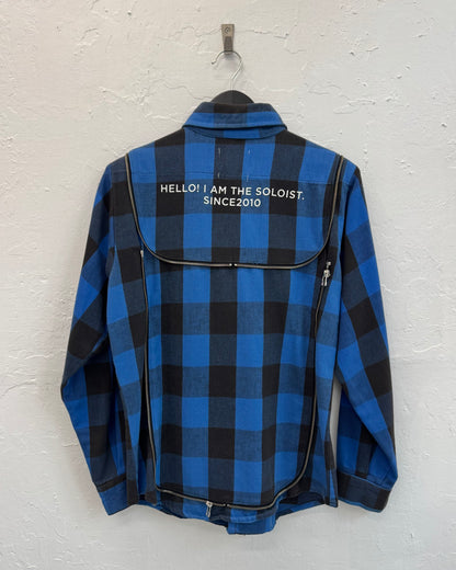 TAKAHIROMIYASHITA THE SOLOIST X OLD PARK ZIP FLANNEL SHIRT